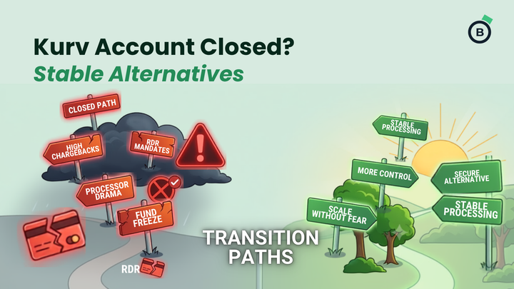 Kurv Account Closed Due to High Chargebacks & RDR? Top Alternatives to Kurv